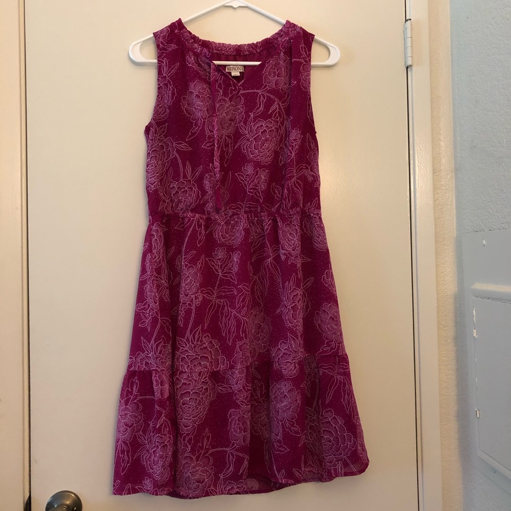Merona Magenta Floral Dress